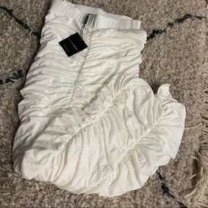 JLUXLABEL white ruched maxi skirt NWT
